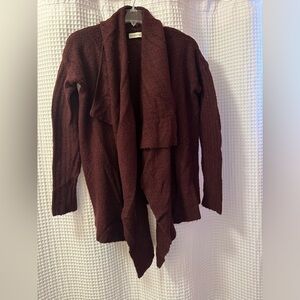 Abercrombie & Fitch Burgundy Waterfall Cardigan